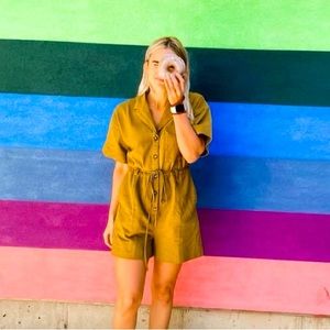 MADEWELL Belted Safari Romper